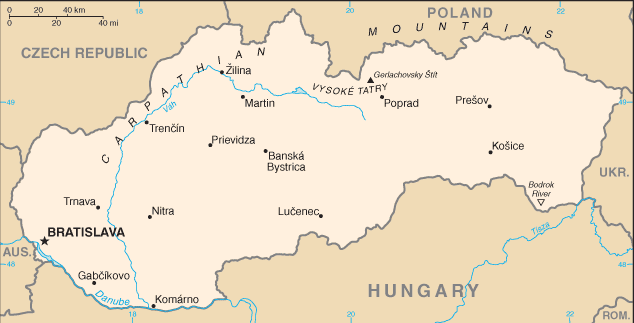slovakia political map